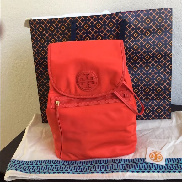 tory burch backpack red